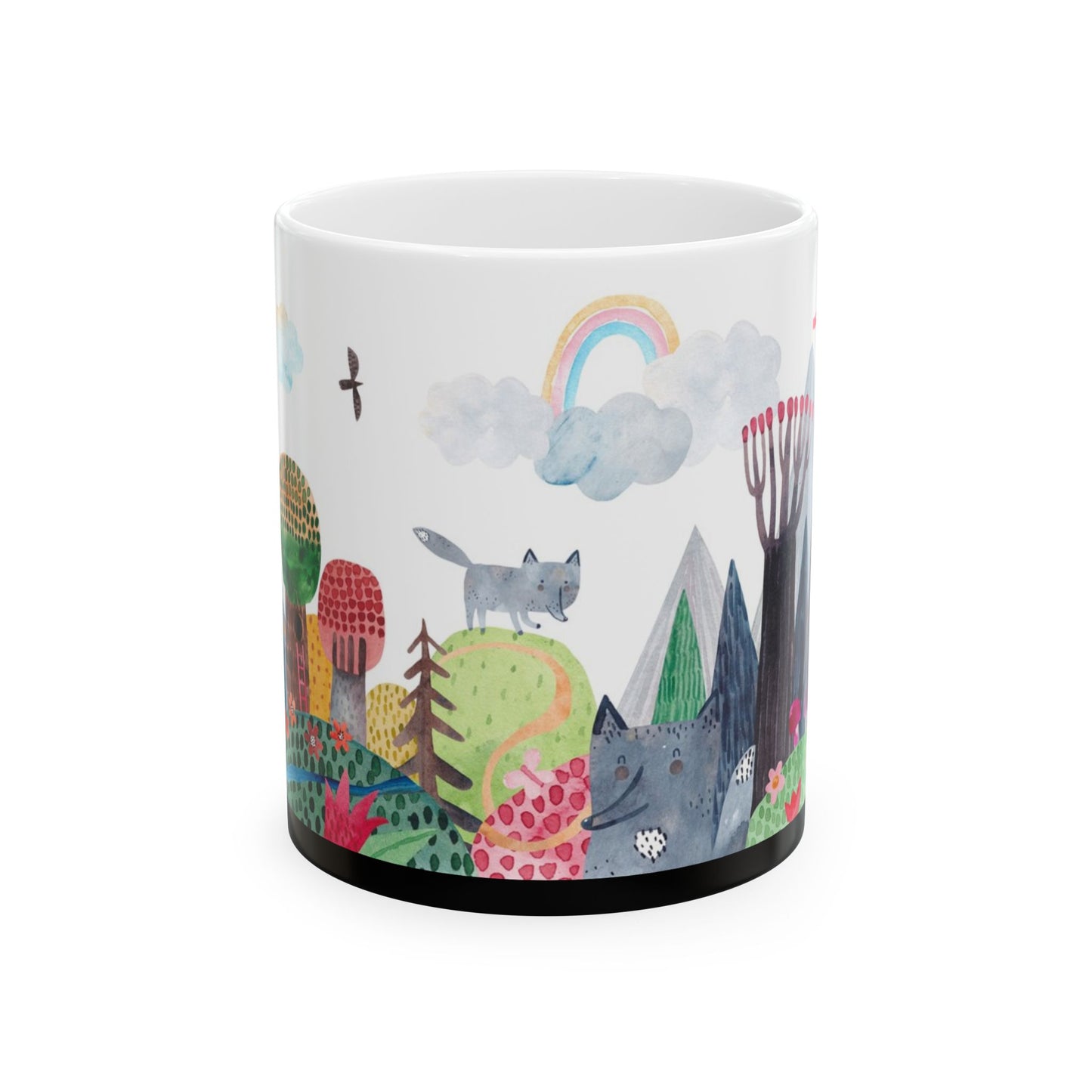 Whimsical Nature Scene Ceramic Mug