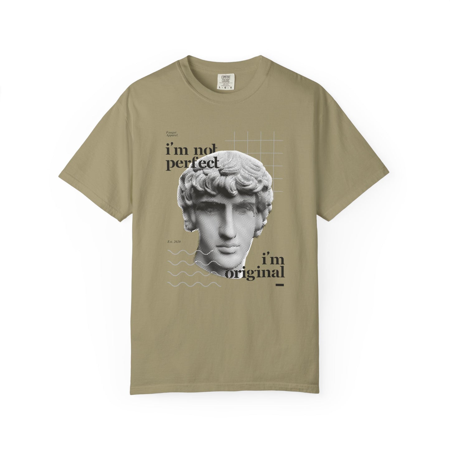 Unisex Garment-Dyed T-shirt - "I'm Not Perfect, I'm Original" Graphic Tee