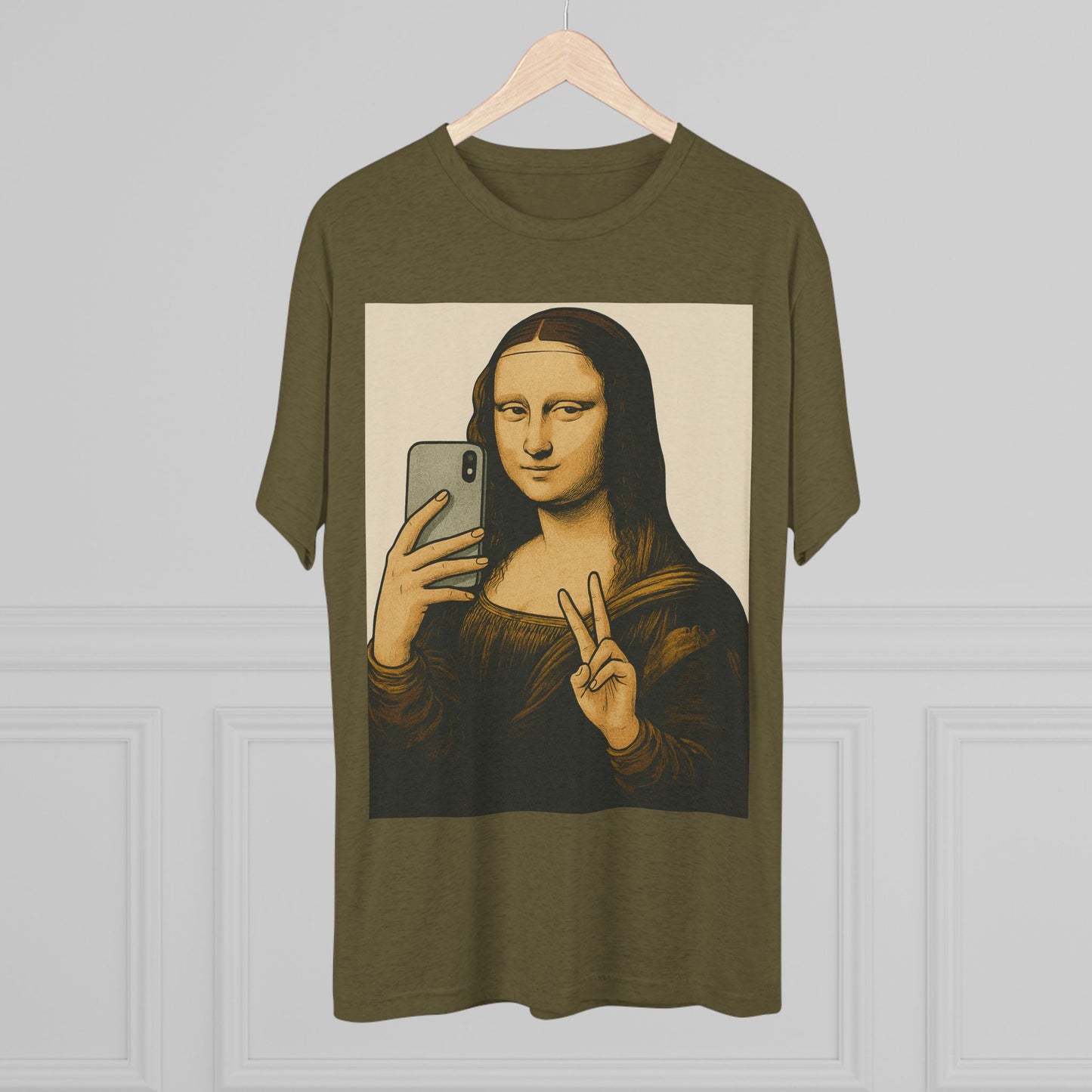 Mona Lisa Selfie Tee, Vintage Art Humor Tee