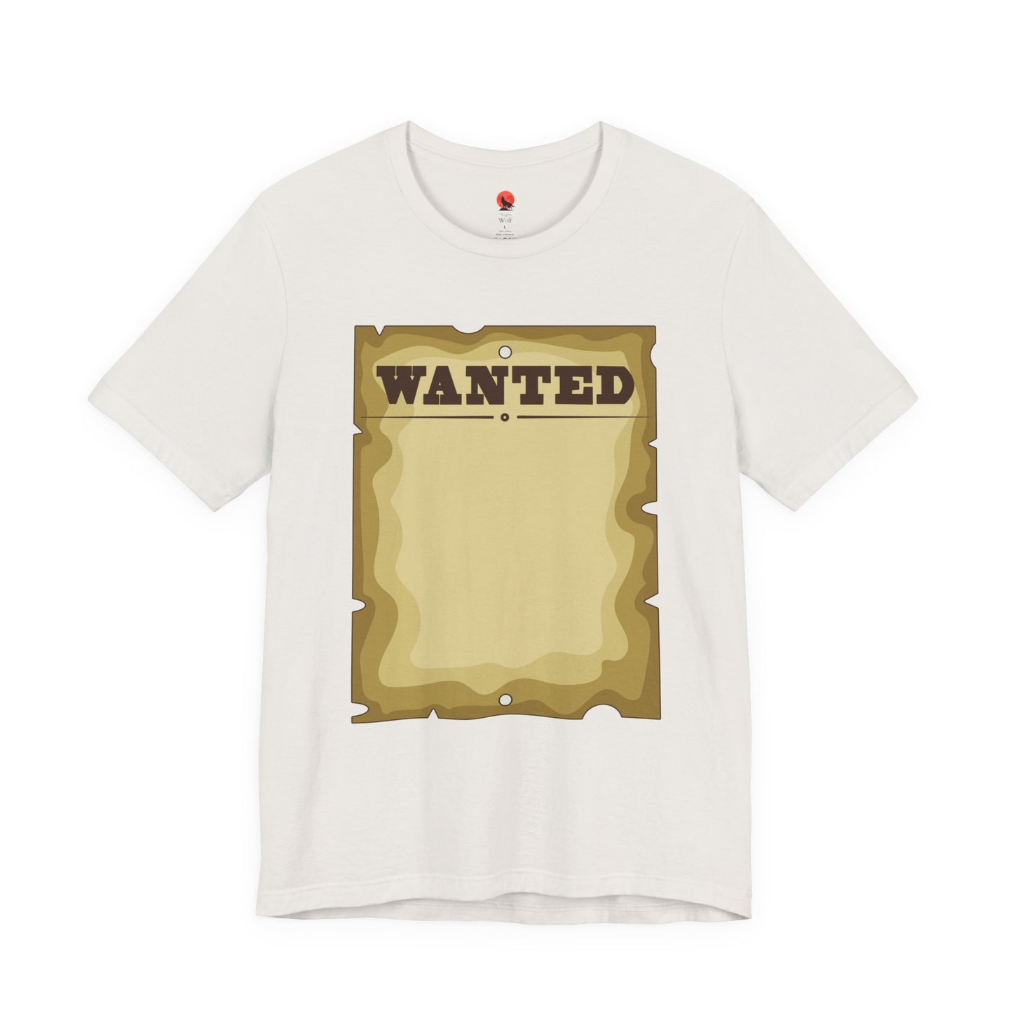 Wanted Poster Unisex Tee, Vintage Style Shirt