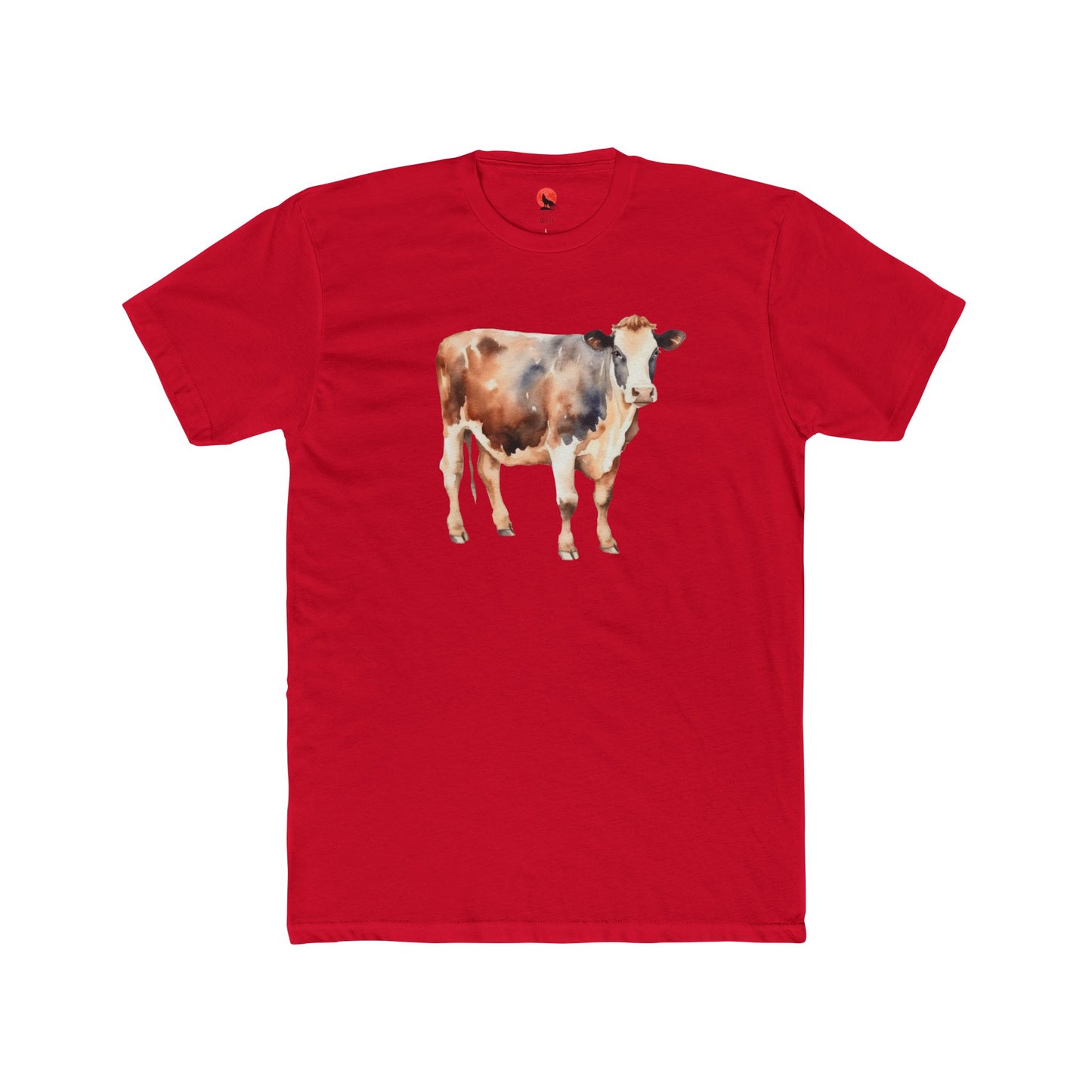 Cute Cow Watercolor Unisex Cotton Crew Tee