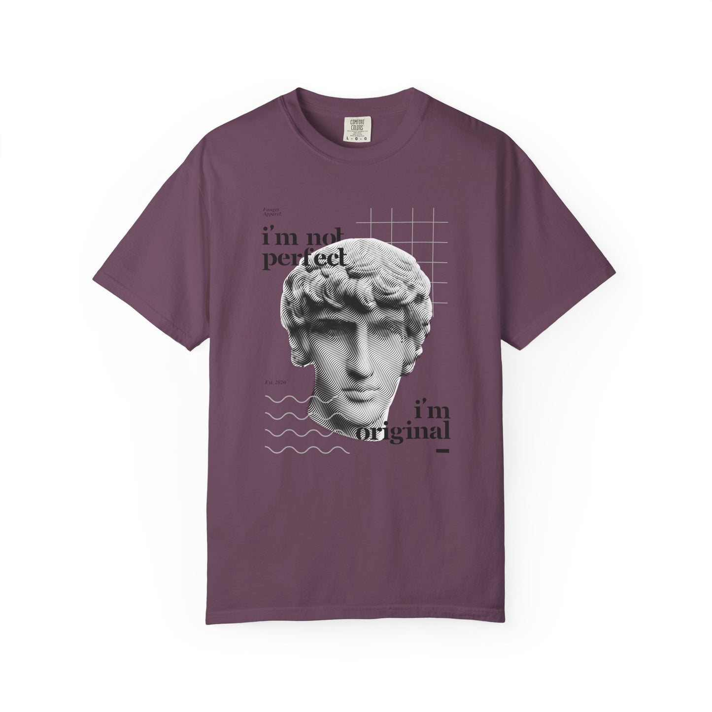 Unisex Garment-Dyed T-shirt - "I'm Not Perfect, I'm Original" Graphic Tee