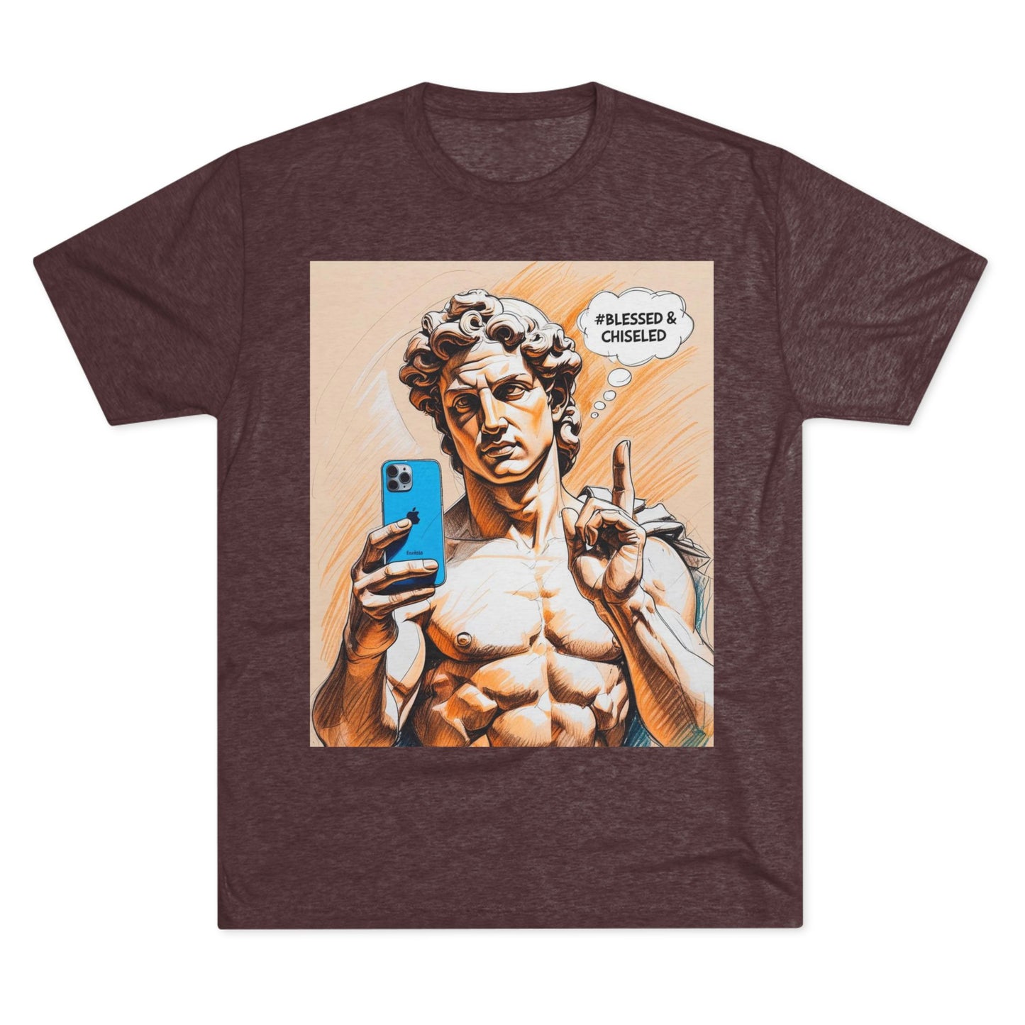 Blessed & Chiseled Crew Tee, Art-Inspired Apparel