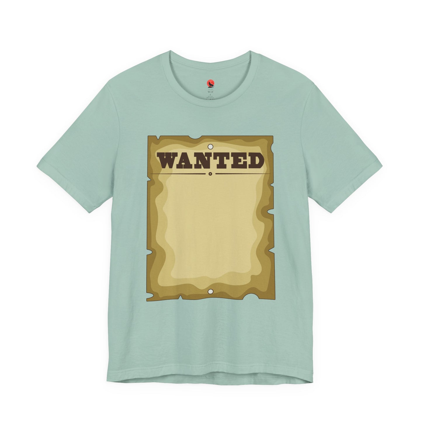 Wanted Poster Unisex Tee, Vintage Style Shirt
