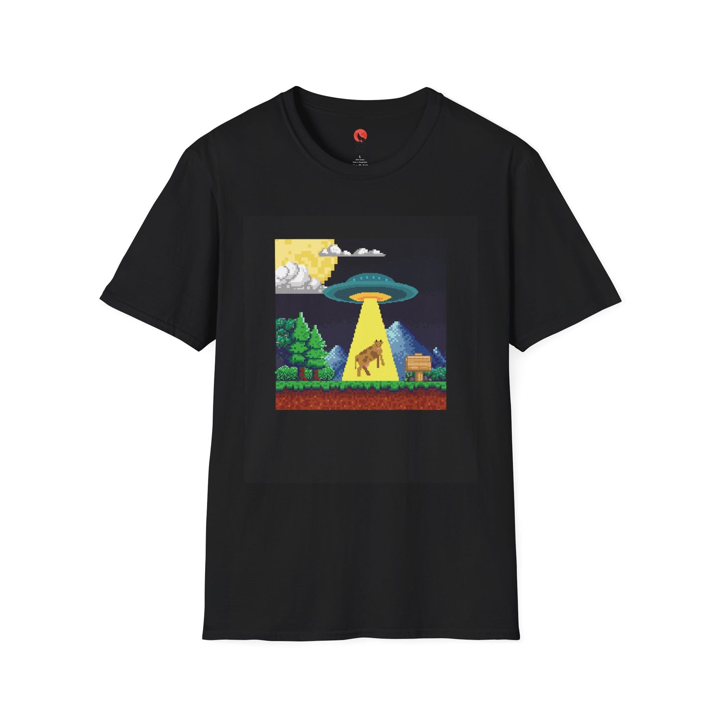 Retro Alien Abduction Unisex Softstyle T-Shirt