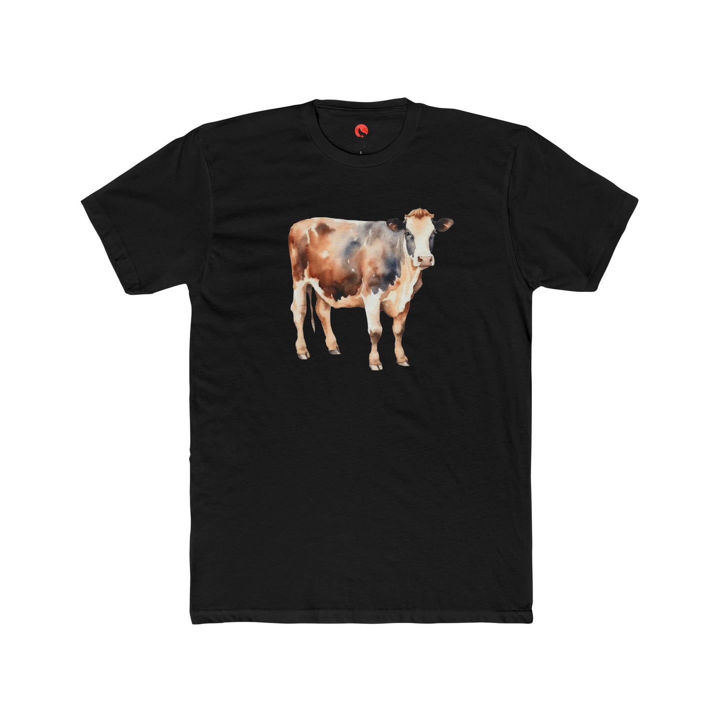 Cute Cow Watercolor Unisex Cotton Crew Tee