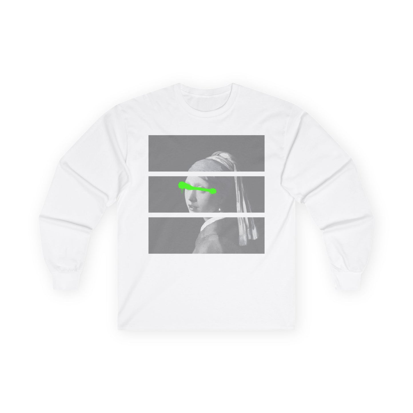 Trendy Graphic Long Sleeve Tee with Modern Art Design