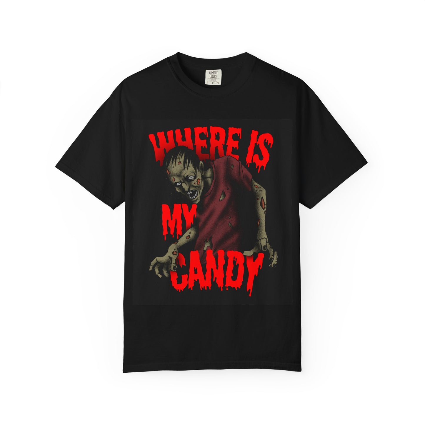Zombie Halloween Tee - Where is my Candy