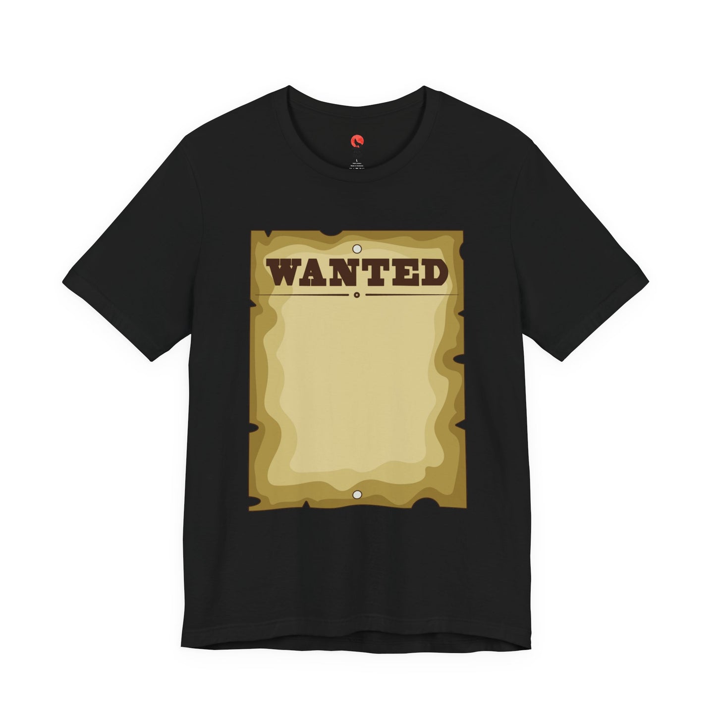 Wanted Poster Unisex Tee, Vintage Style Shirt
