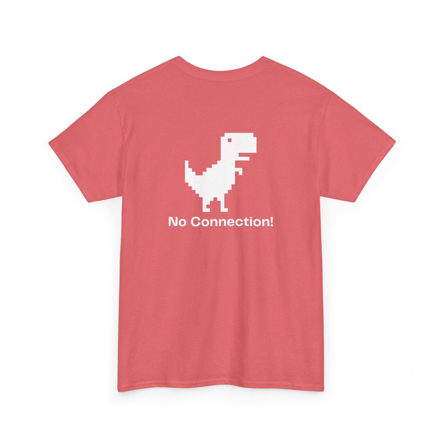 Unisex Heavy Cotton Tee - 'No Connection!' Dino Graphic Tee