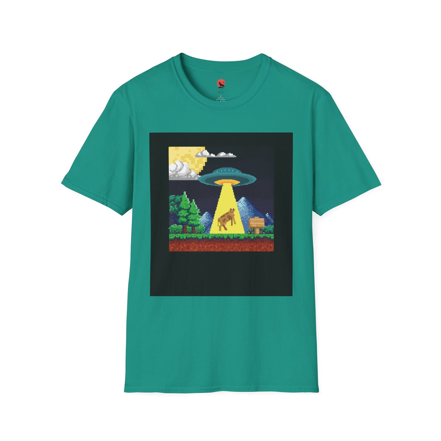 Retro Alien Abduction Unisex Softstyle T-Shirt