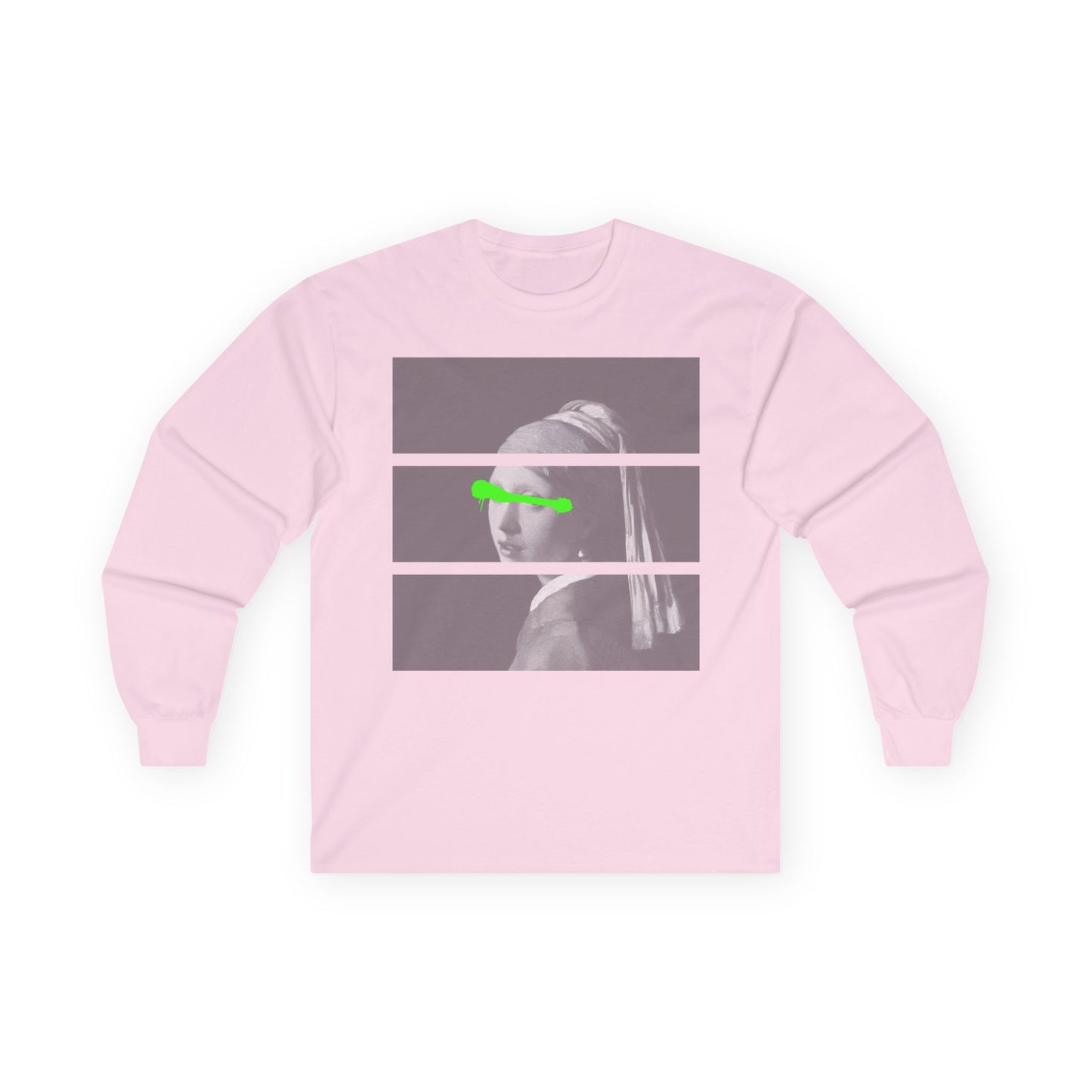 Trendy Graphic Long Sleeve Tee with Modern Art Design