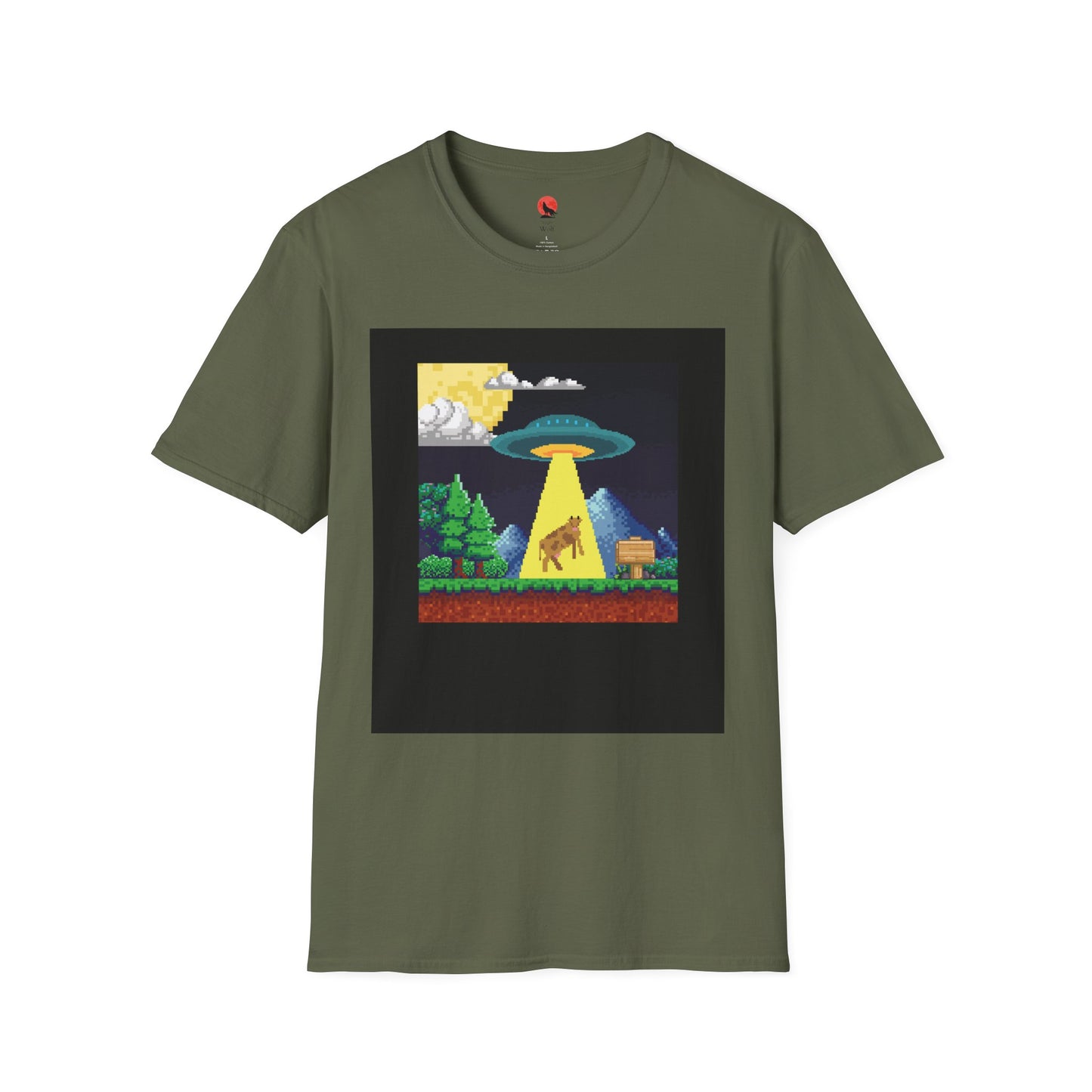 Retro Alien Abduction Unisex Softstyle T-Shirt