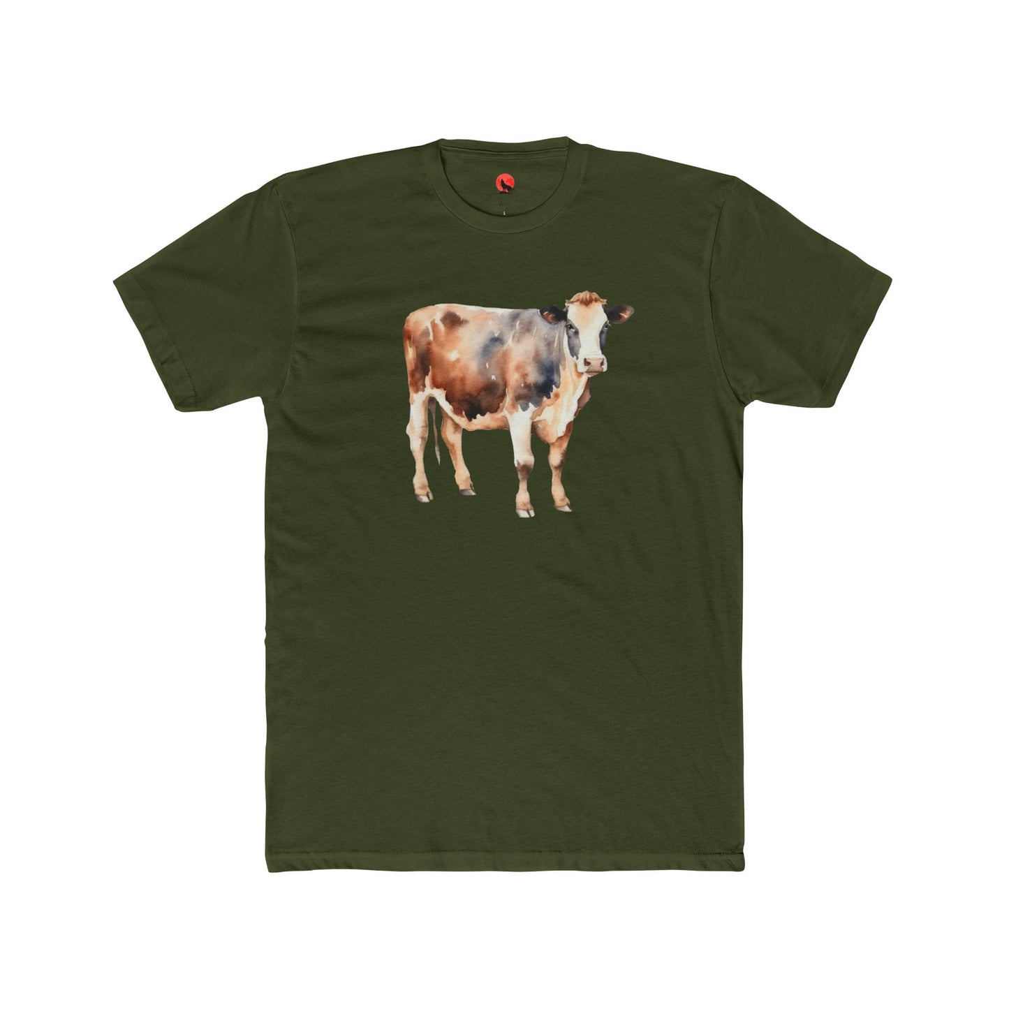 Cute Cow Watercolor Unisex Cotton Crew Tee