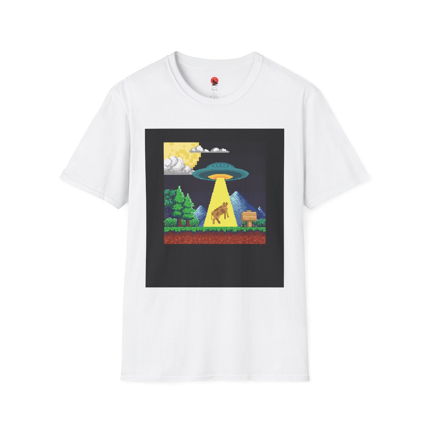 Retro Alien Abduction Unisex Softstyle T-Shirt