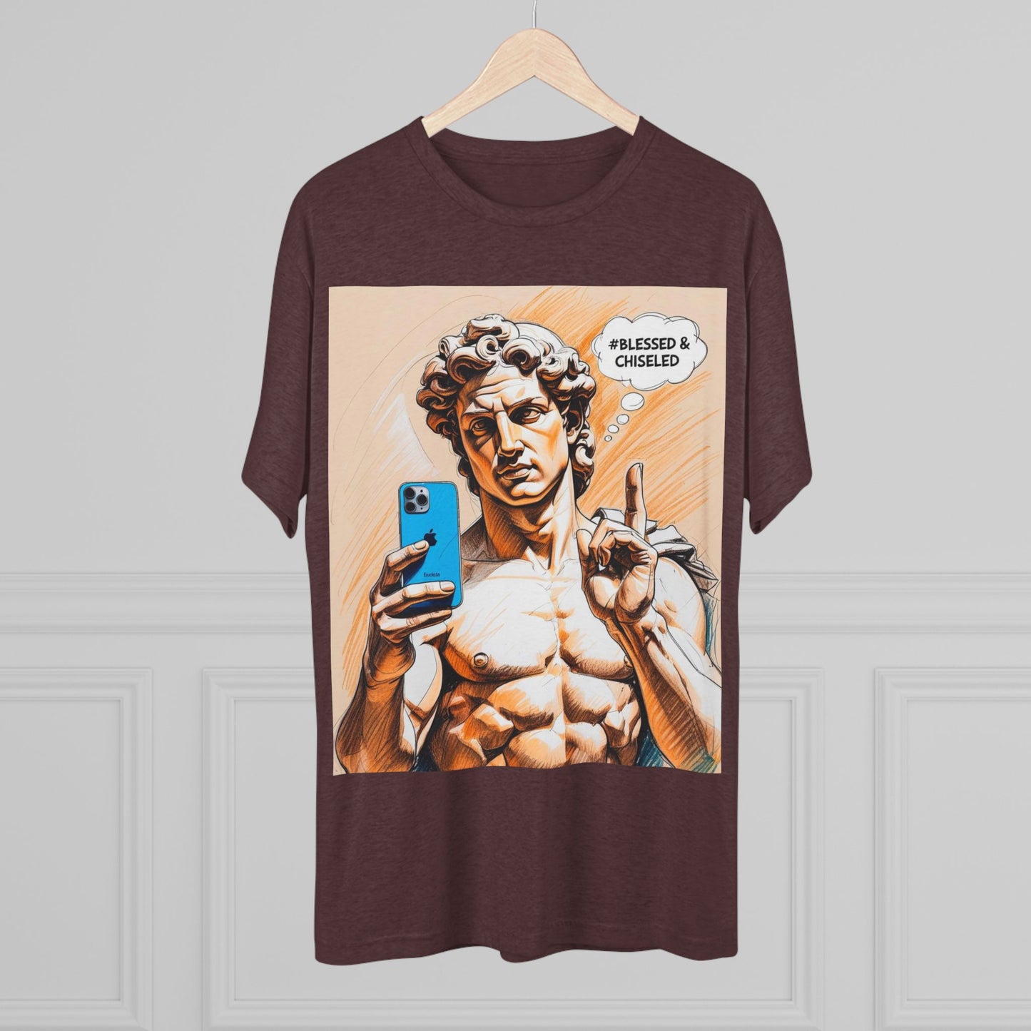Blessed & Chiseled Crew Tee, Art-Inspired Apparel