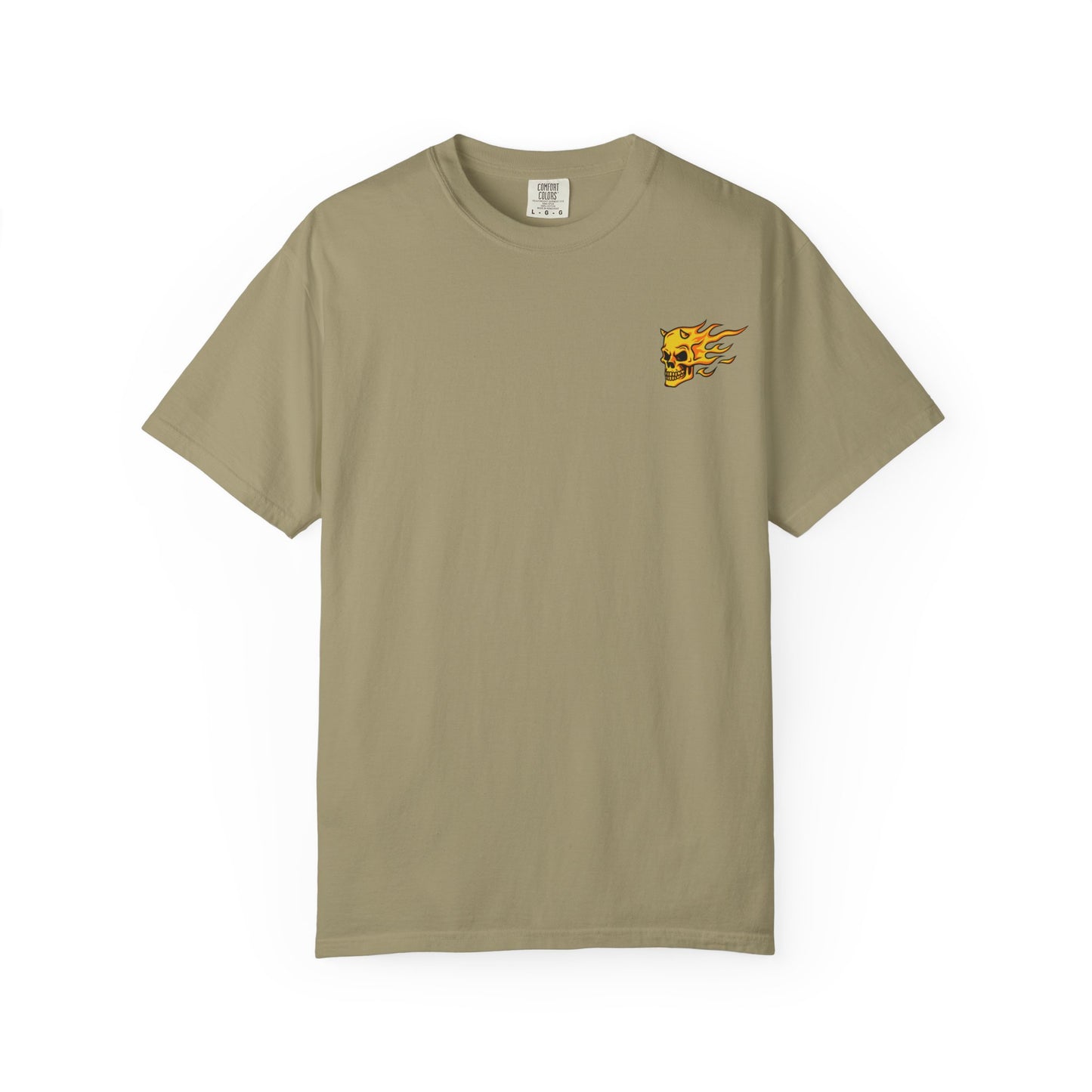 Flaming Skull Unisex Garment-Dyed T-Shirt