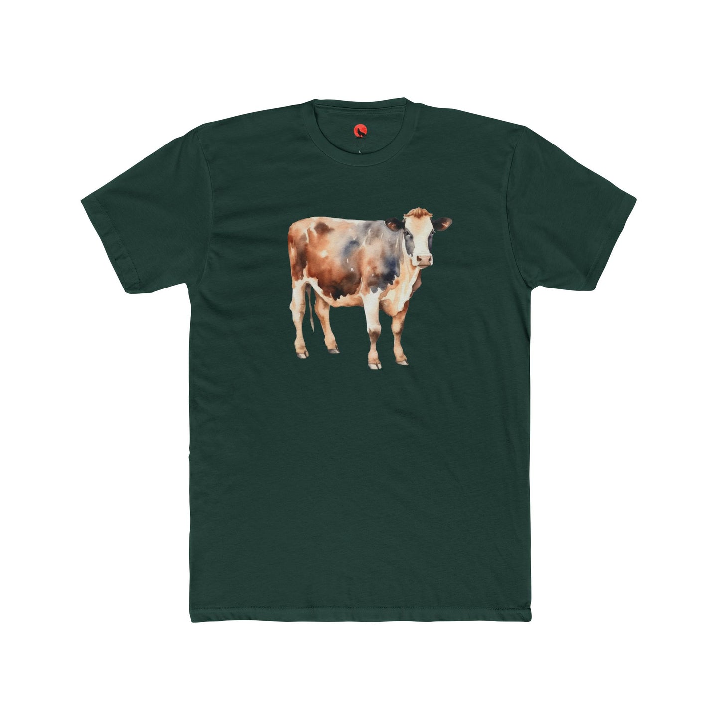 Cute Cow Watercolor Unisex Cotton Crew Tee