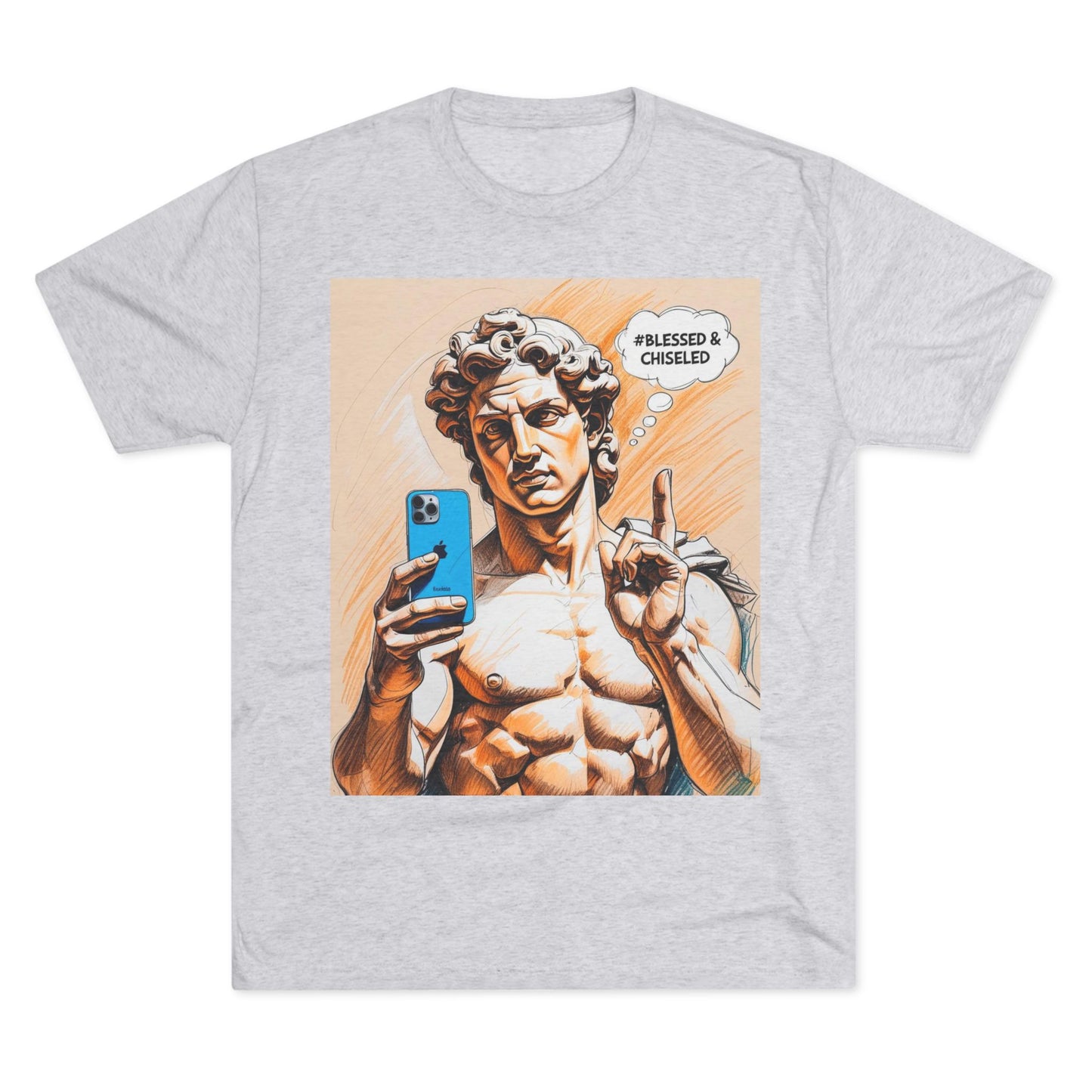 Blessed & Chiseled Crew Tee, Art-Inspired Apparel