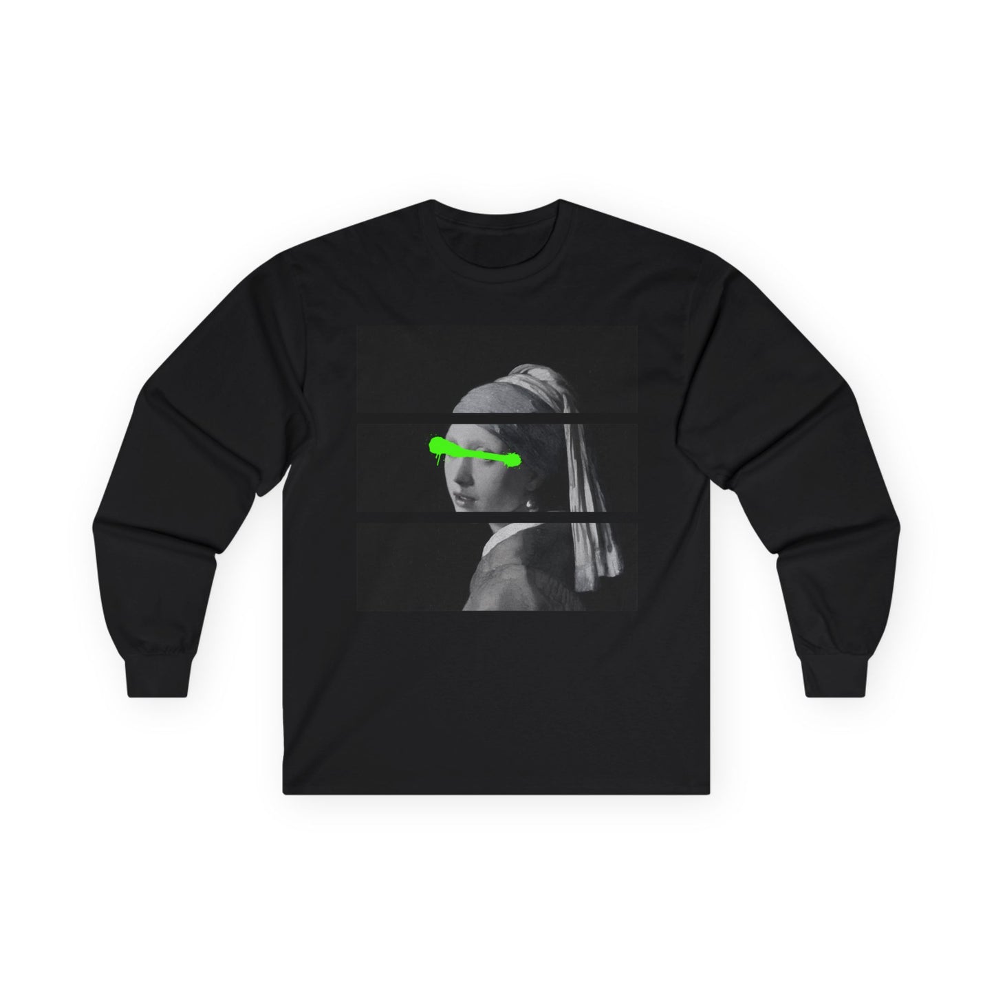 Trendy Graphic Long Sleeve Tee with Modern Art Design