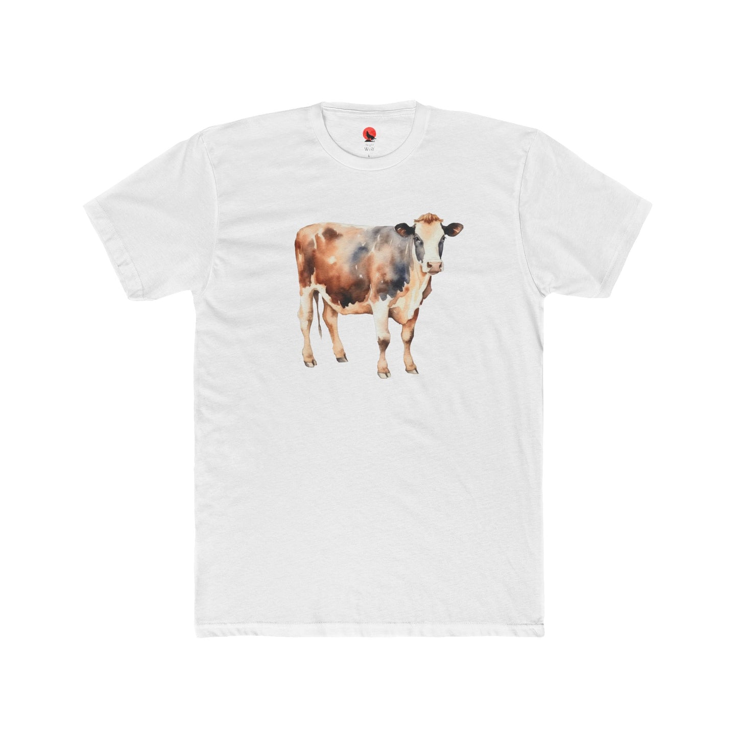 Cute Cow Watercolor Unisex Cotton Crew Tee