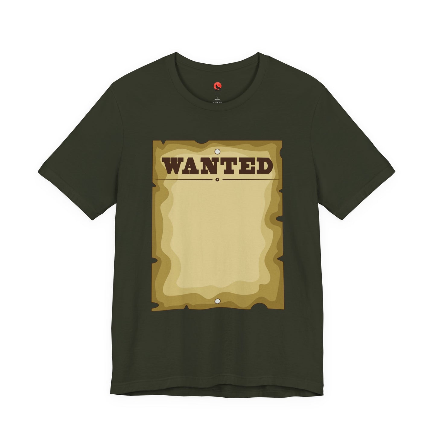 Wanted Poster Unisex Tee, Vintage Style Shirt