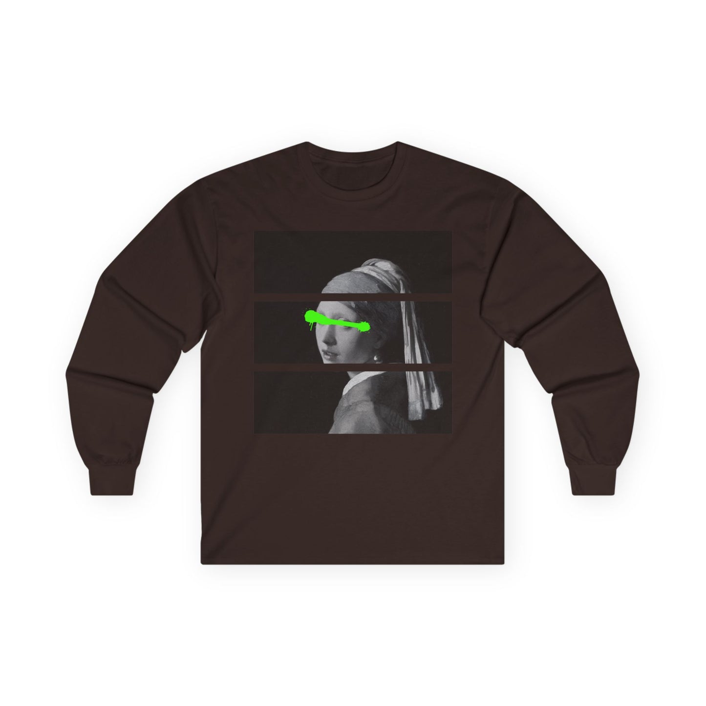 Trendy Graphic Long Sleeve Tee with Modern Art Design