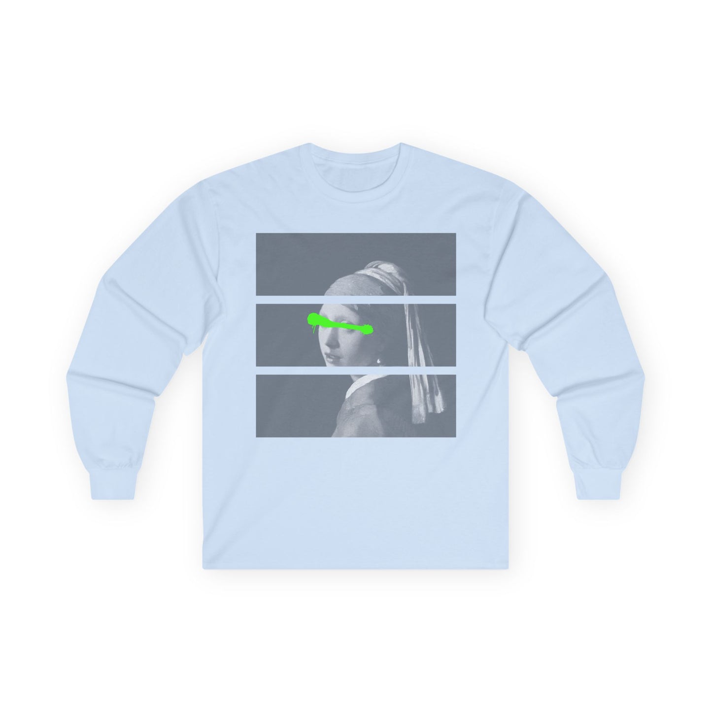 Trendy Graphic Long Sleeve Tee with Modern Art Design