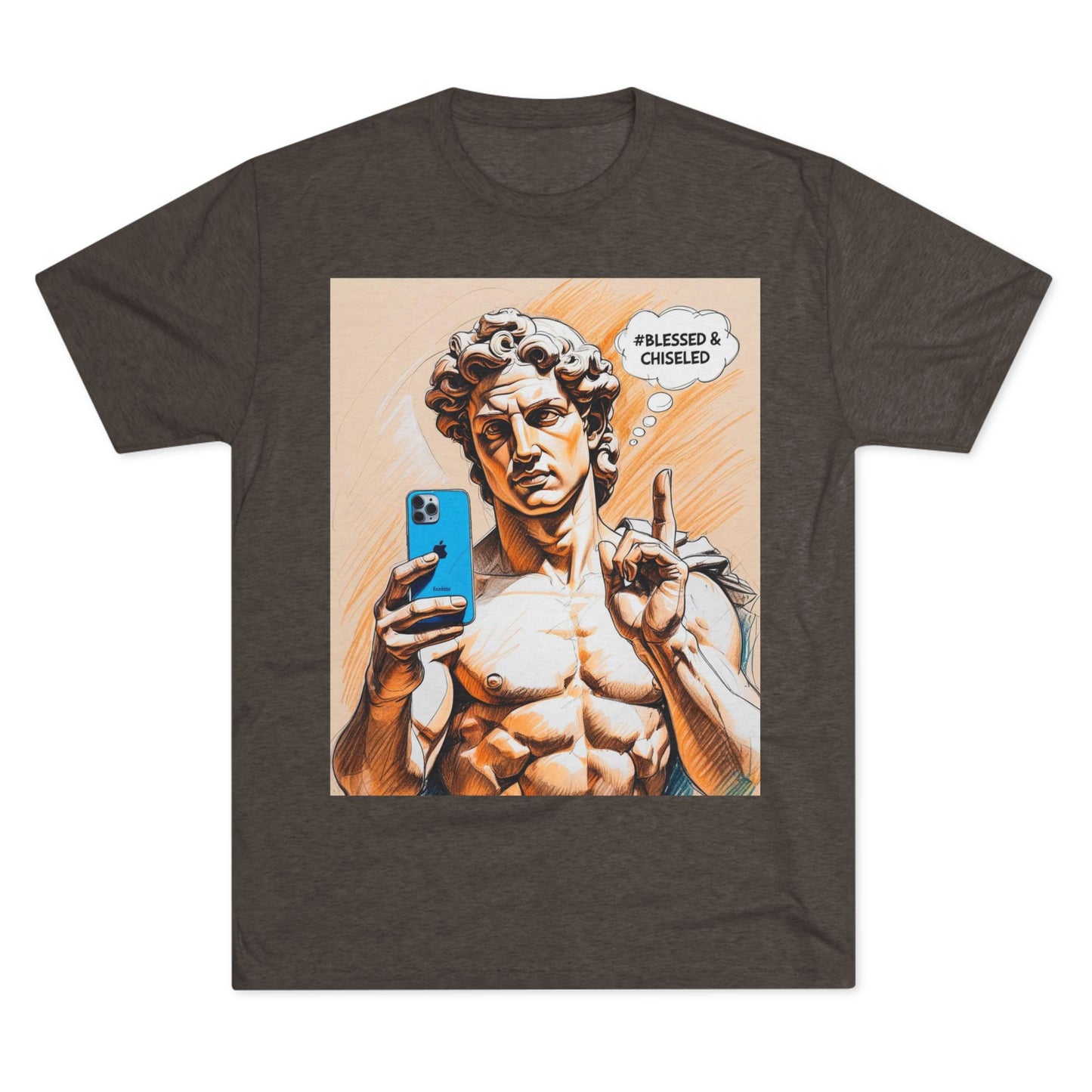 Blessed & Chiseled Crew Tee, Art-Inspired Apparel