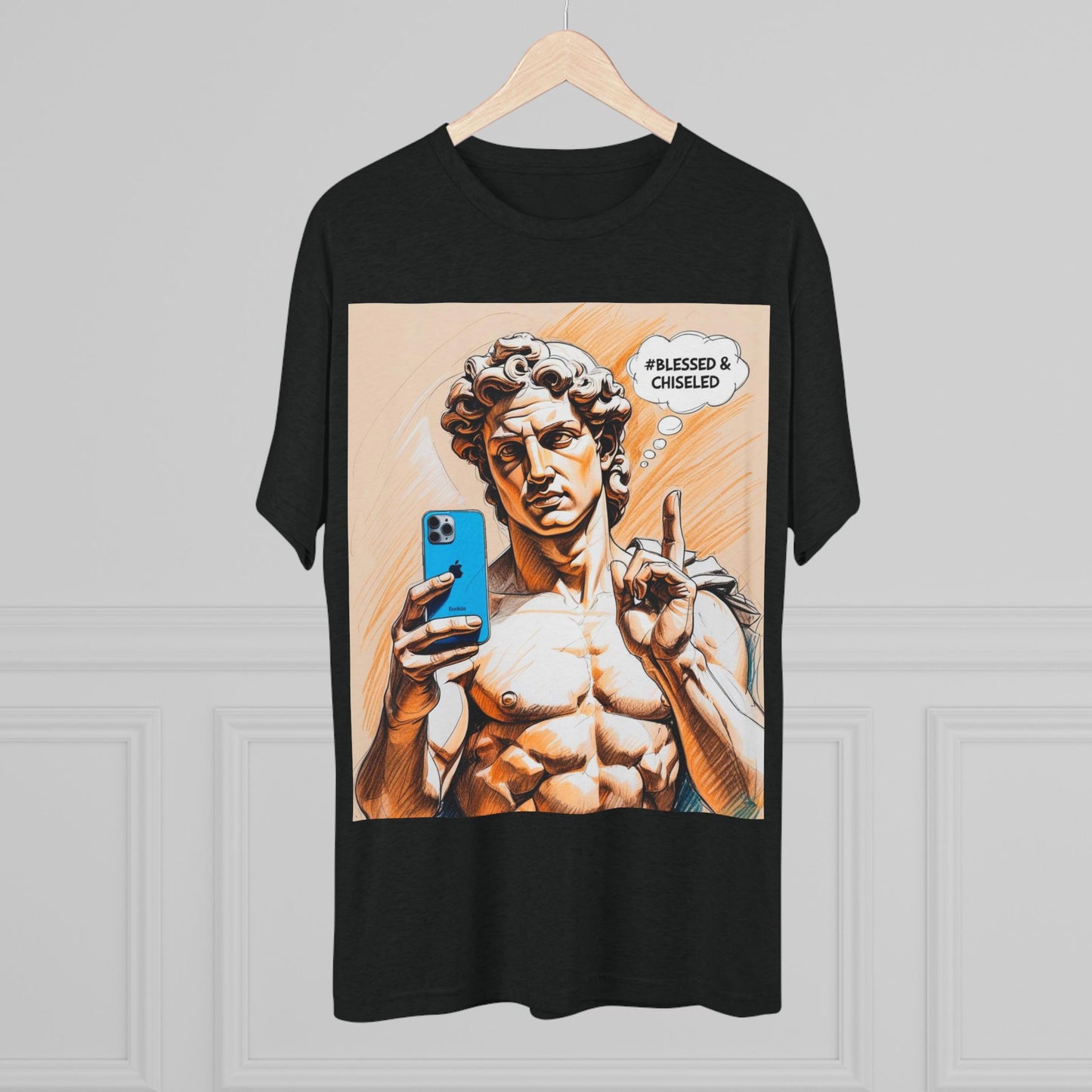 Blessed & Chiseled Crew Tee, Art-Inspired Apparel