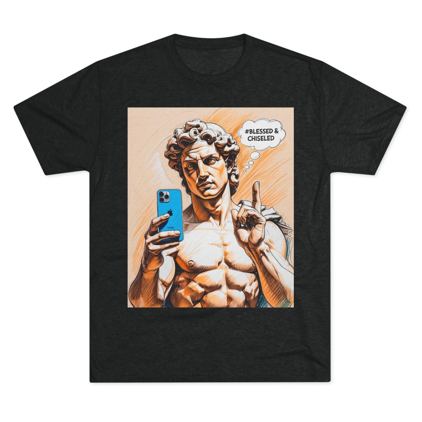 Blessed & Chiseled Crew Tee, Art-Inspired Apparel