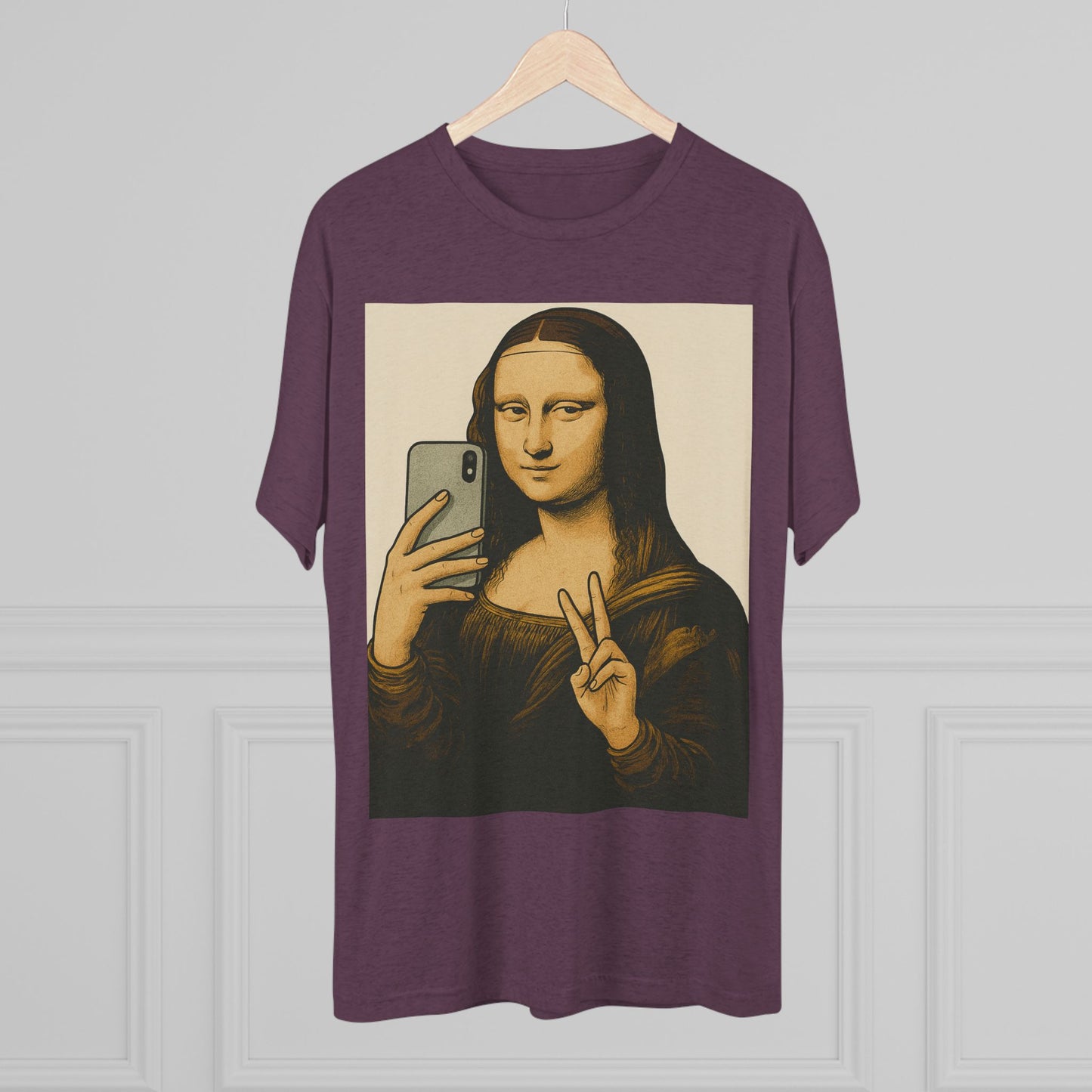 Mona Lisa Selfie Tee, Vintage Art Humor Tee