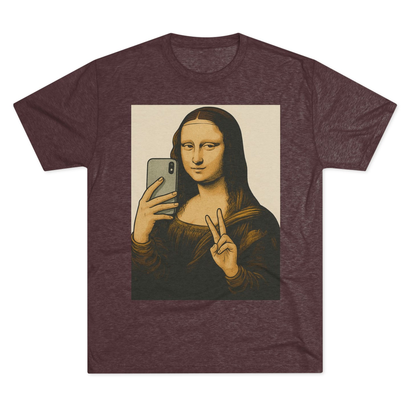 Mona Lisa Selfie Tee, Vintage Art Humor Tee