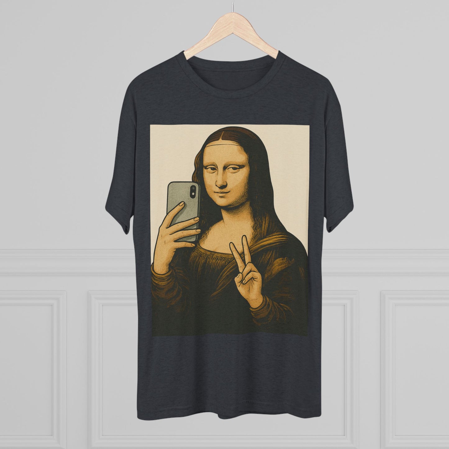 Mona Lisa Selfie Tee, Vintage Art Humor Tee