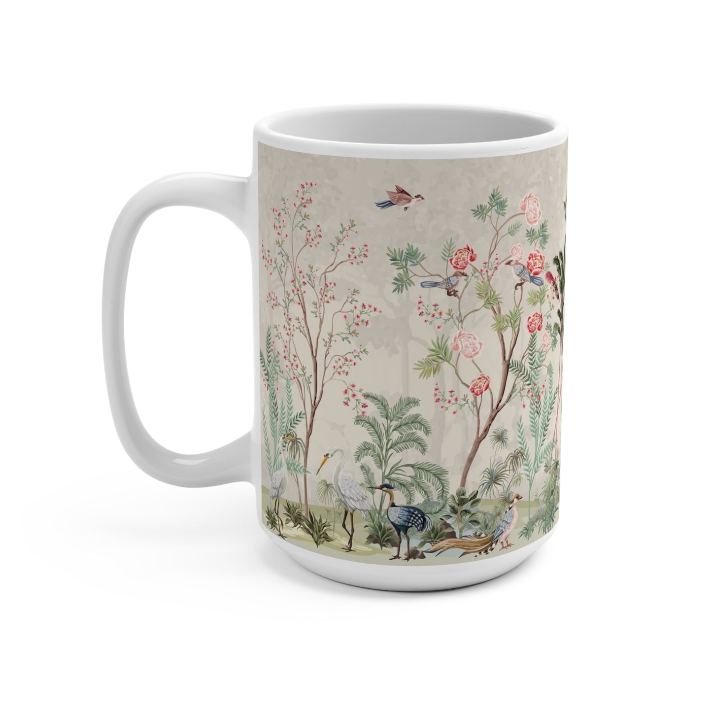 Botanical Birds Mug - 15oz Floral