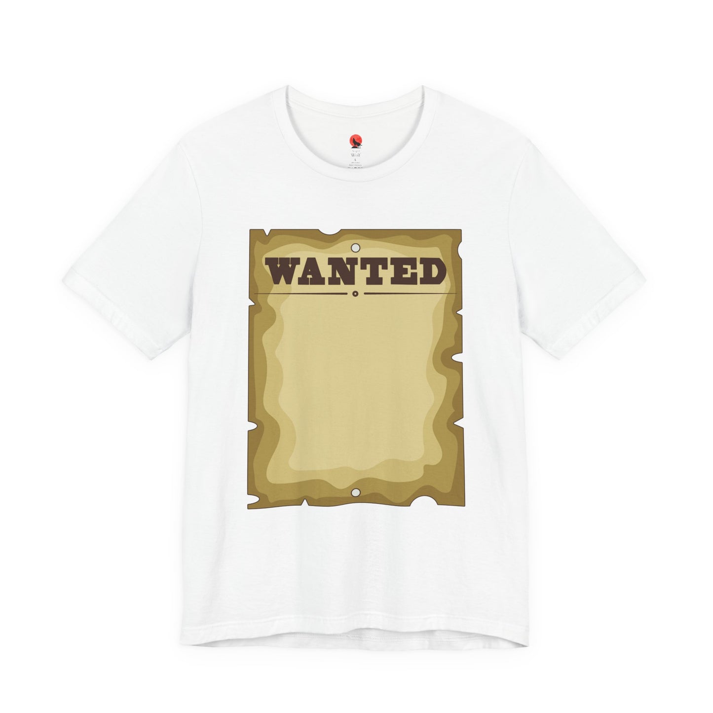 Wanted Poster Unisex Tee, Vintage Style Shirt