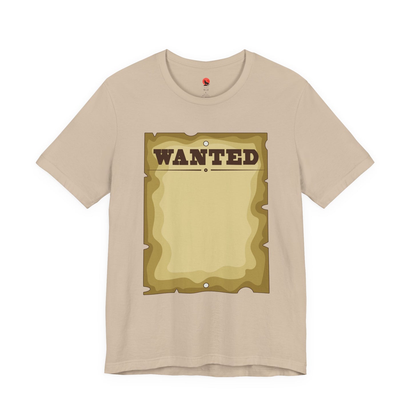 Wanted Poster Unisex Tee, Vintage Style Shirt