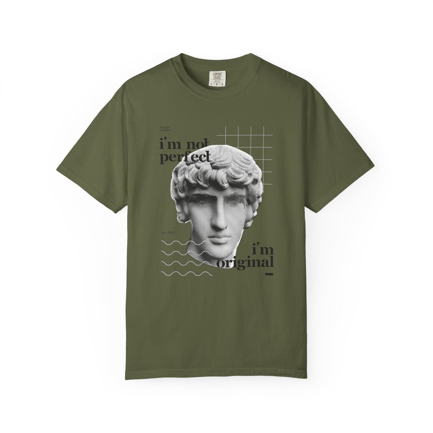 Unisex Garment-Dyed T-shirt - "I'm Not Perfect, I'm Original" Graphic Tee