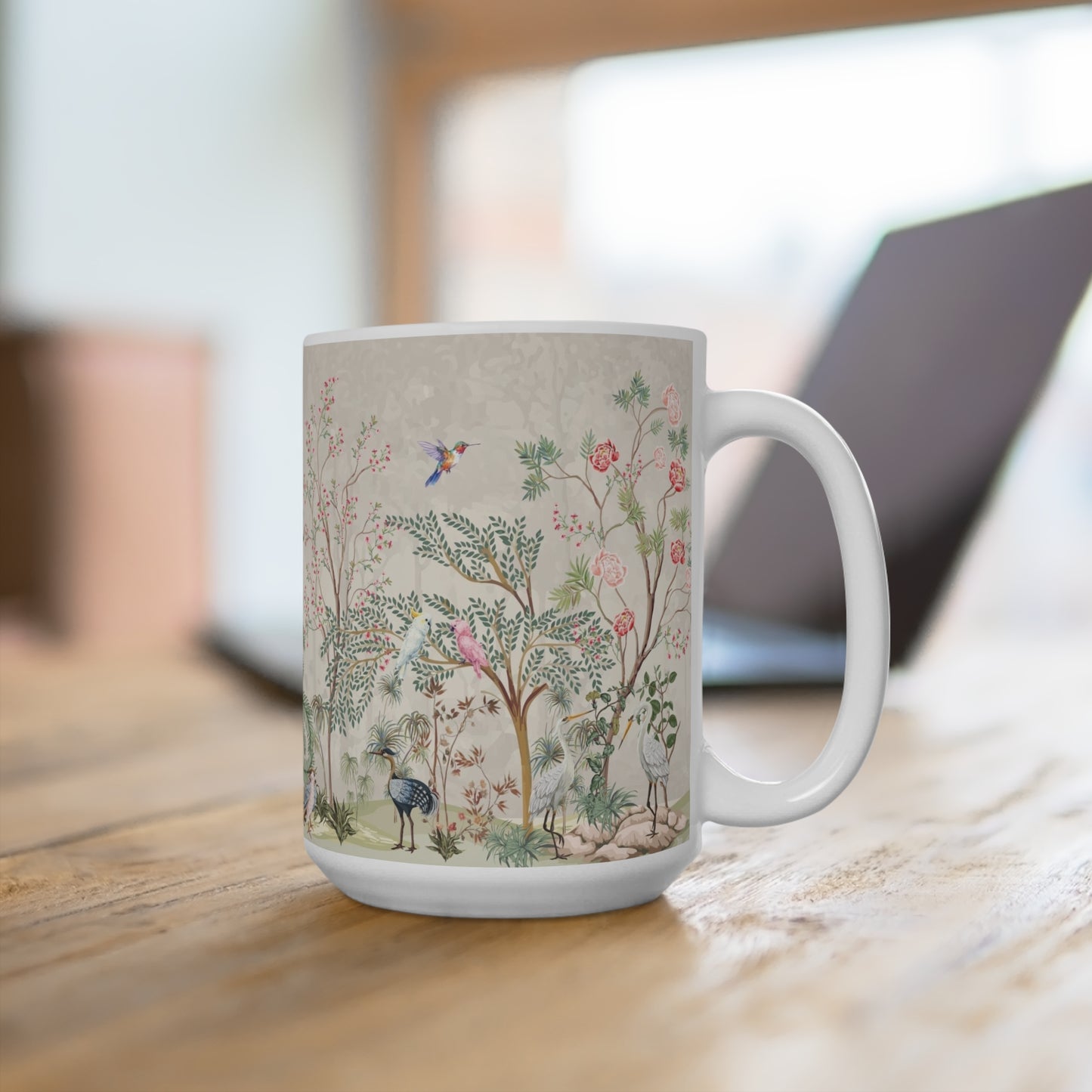 Botanical Birds Mug - 15oz Floral