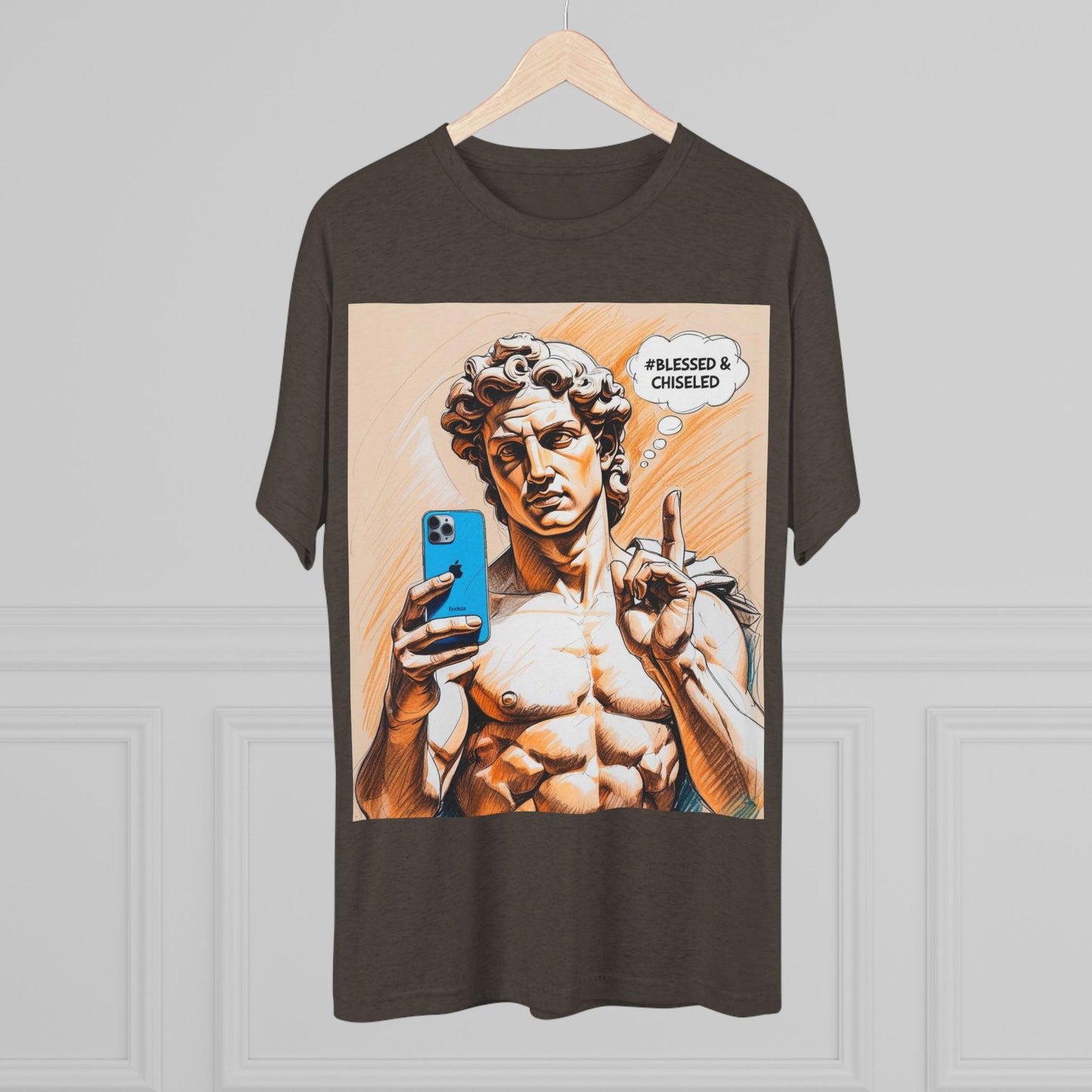 Blessed & Chiseled Crew Tee, Art-Inspired Apparel