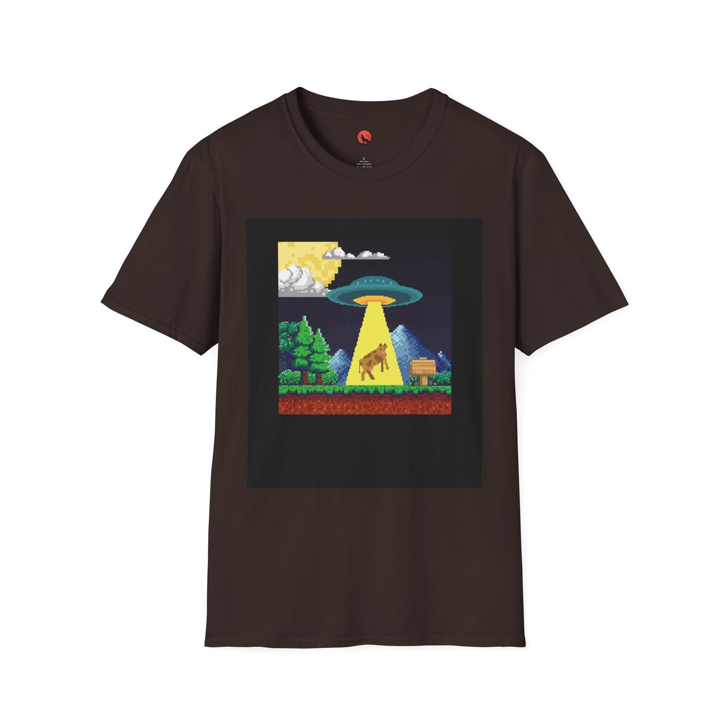 Retro Alien Abduction Unisex Softstyle T-Shirt