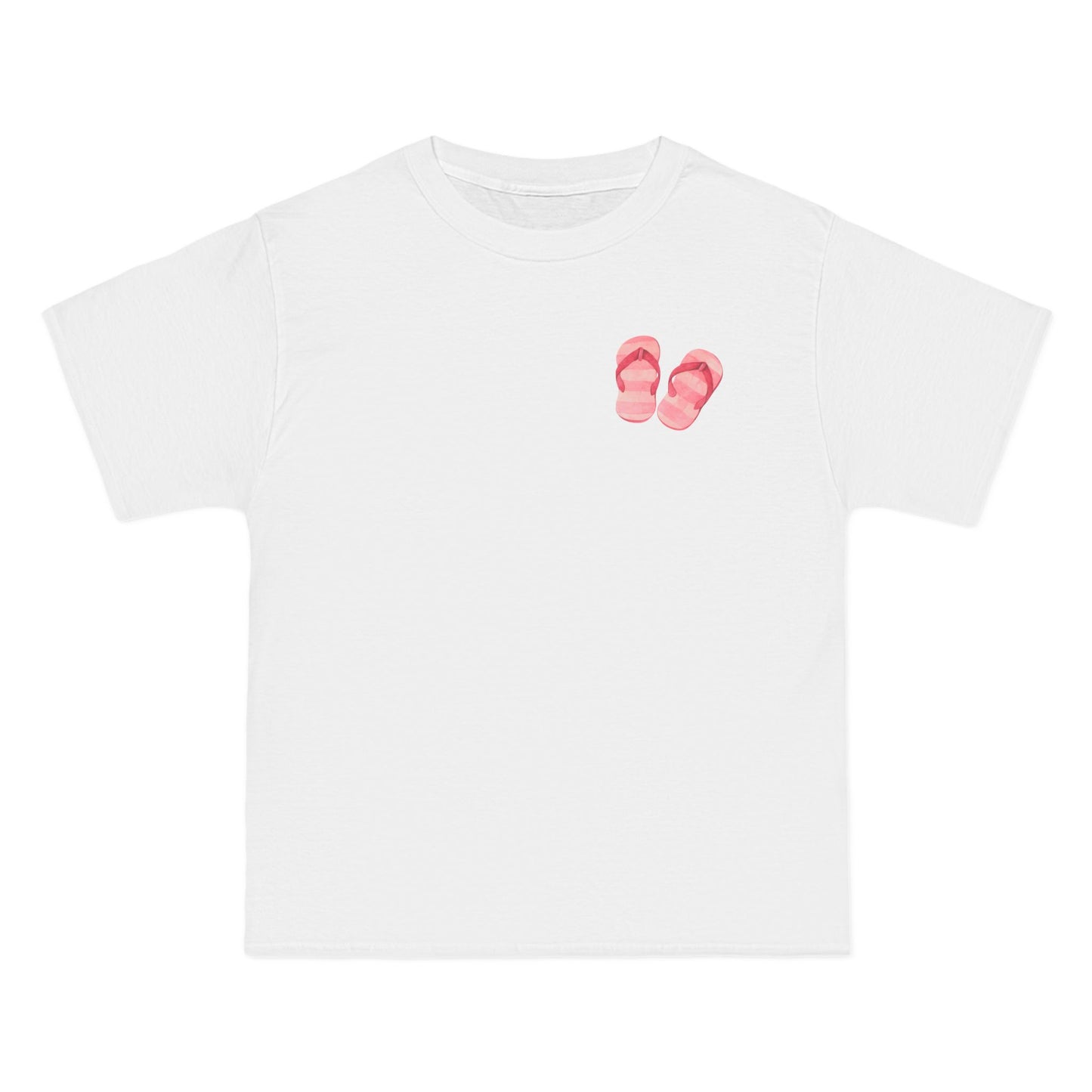 Pocket Flip-Flop T-Shirt — Minimal Pink Sandal Graphic Tee