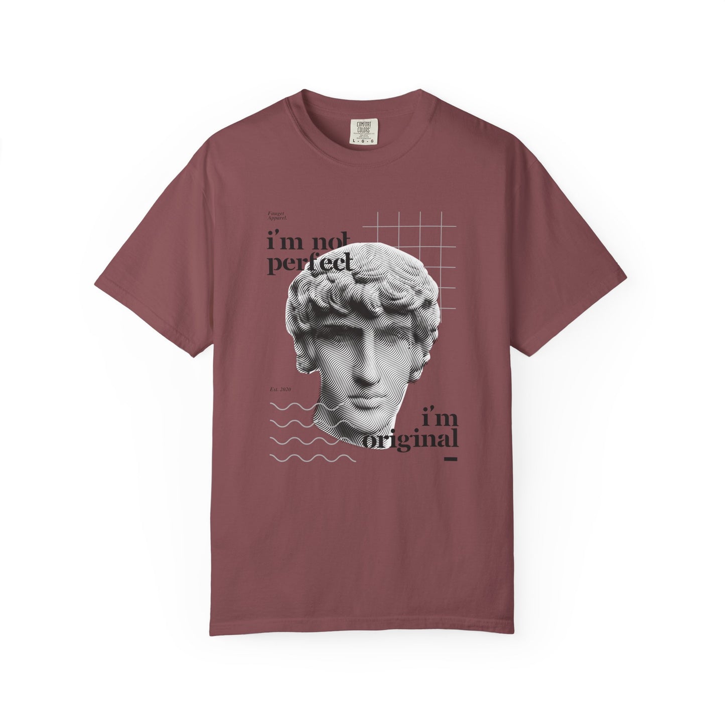 Unisex Garment-Dyed T-shirt - "I'm Not Perfect, I'm Original" Graphic Tee