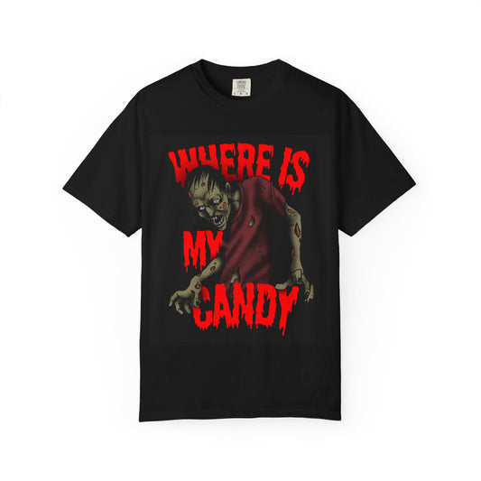 Zombie Halloween Tee - Where is my Candy