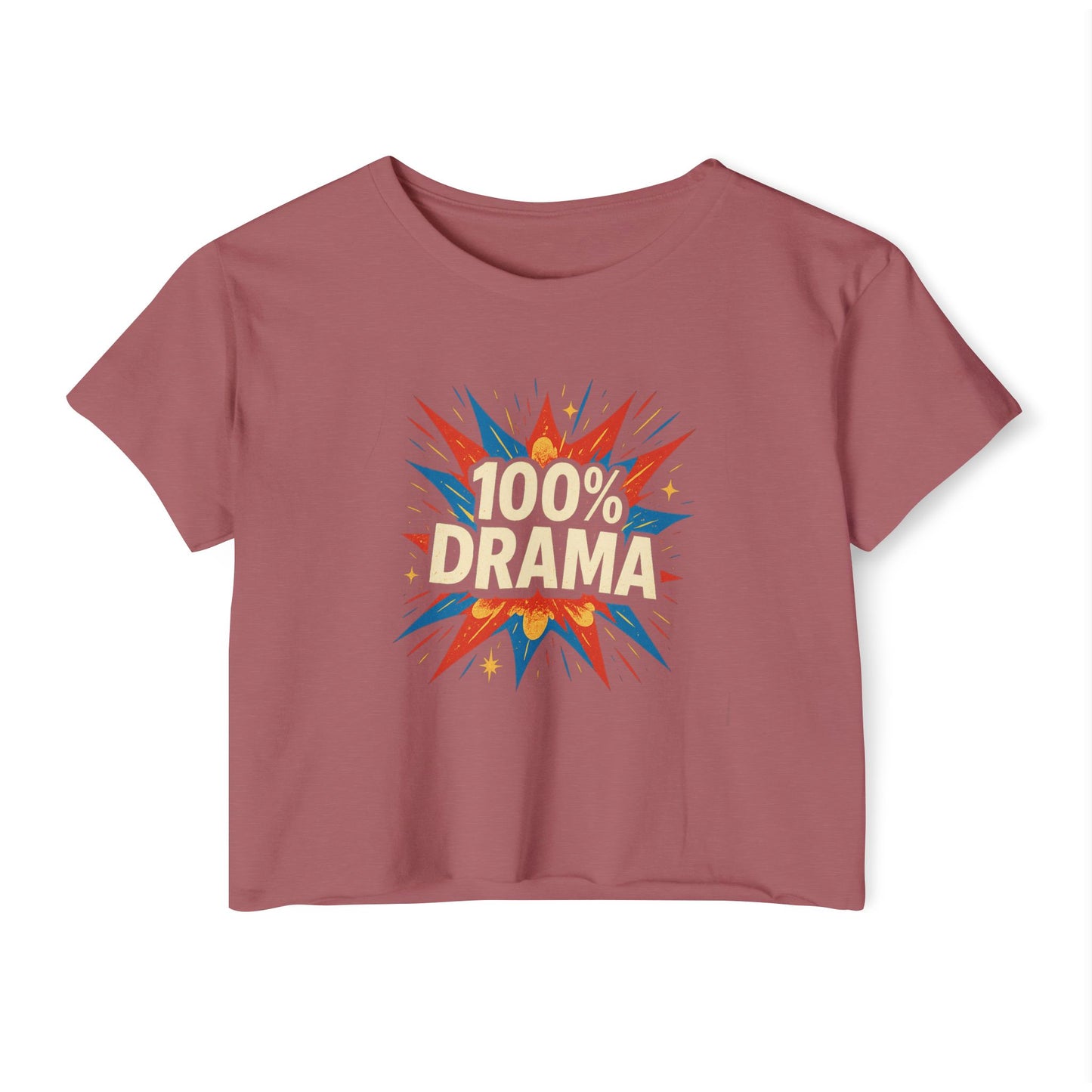100% Drama Women's Festival Crop Top