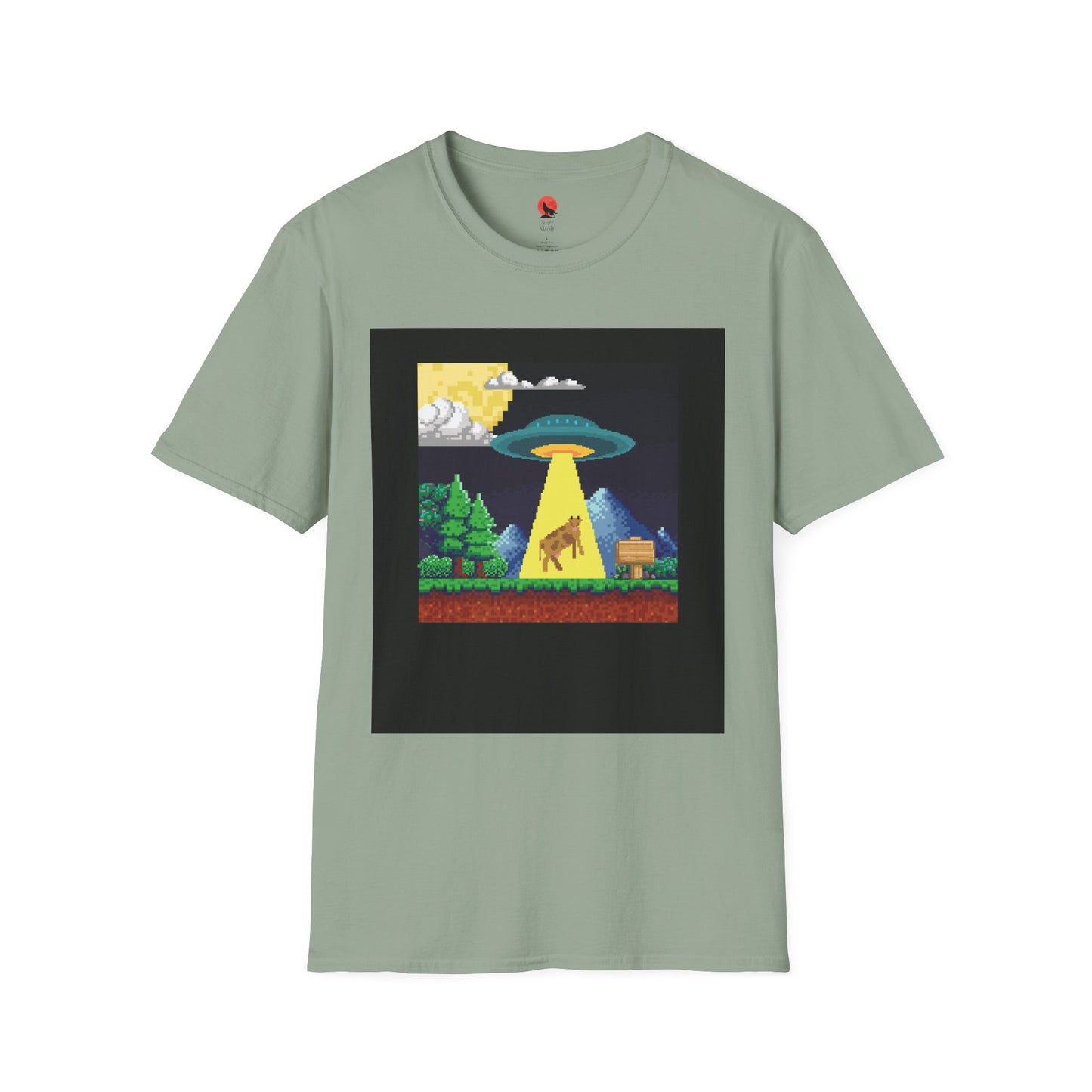 Retro Alien Abduction Unisex Softstyle T-Shirt