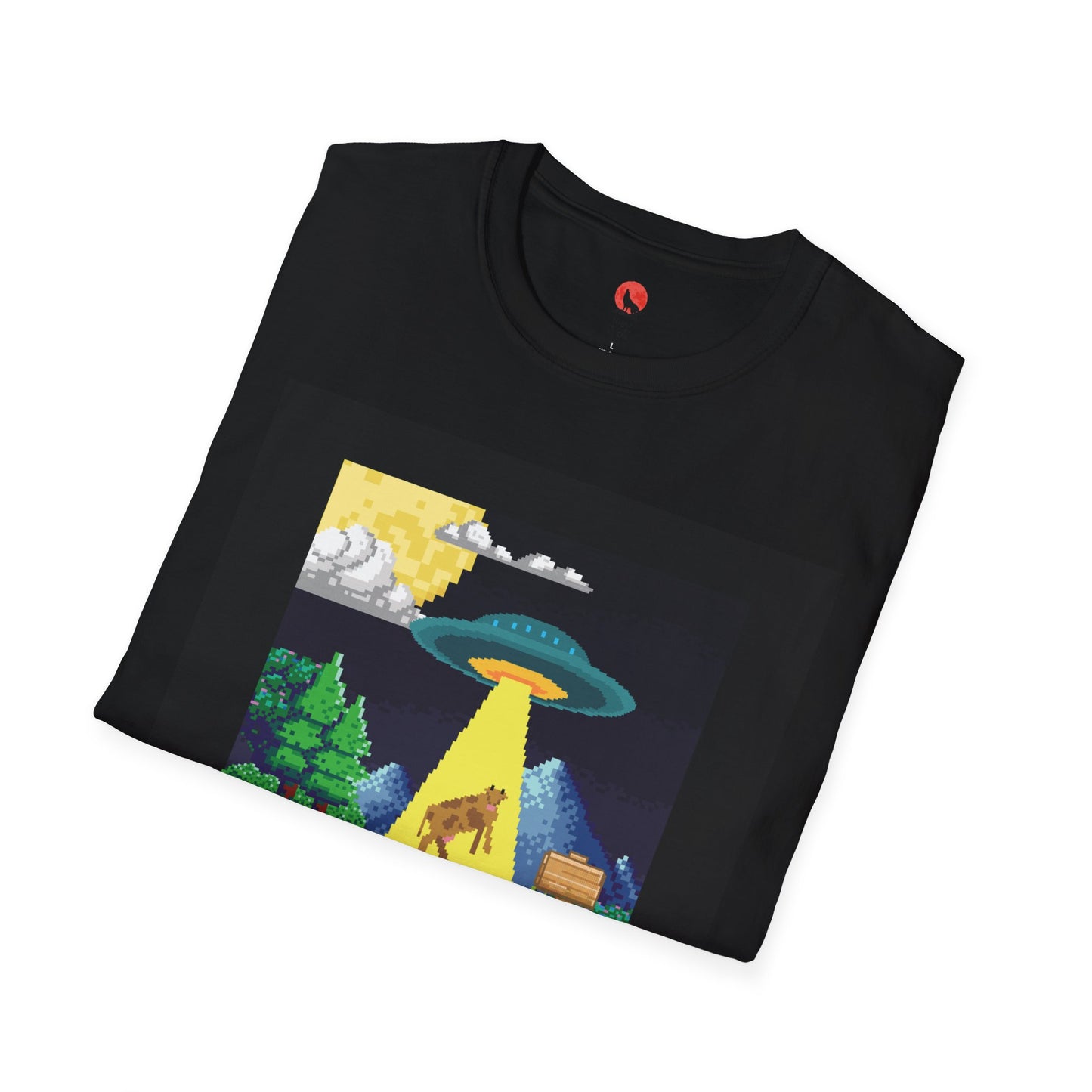 Retro Alien Abduction Unisex Softstyle T-Shirt
