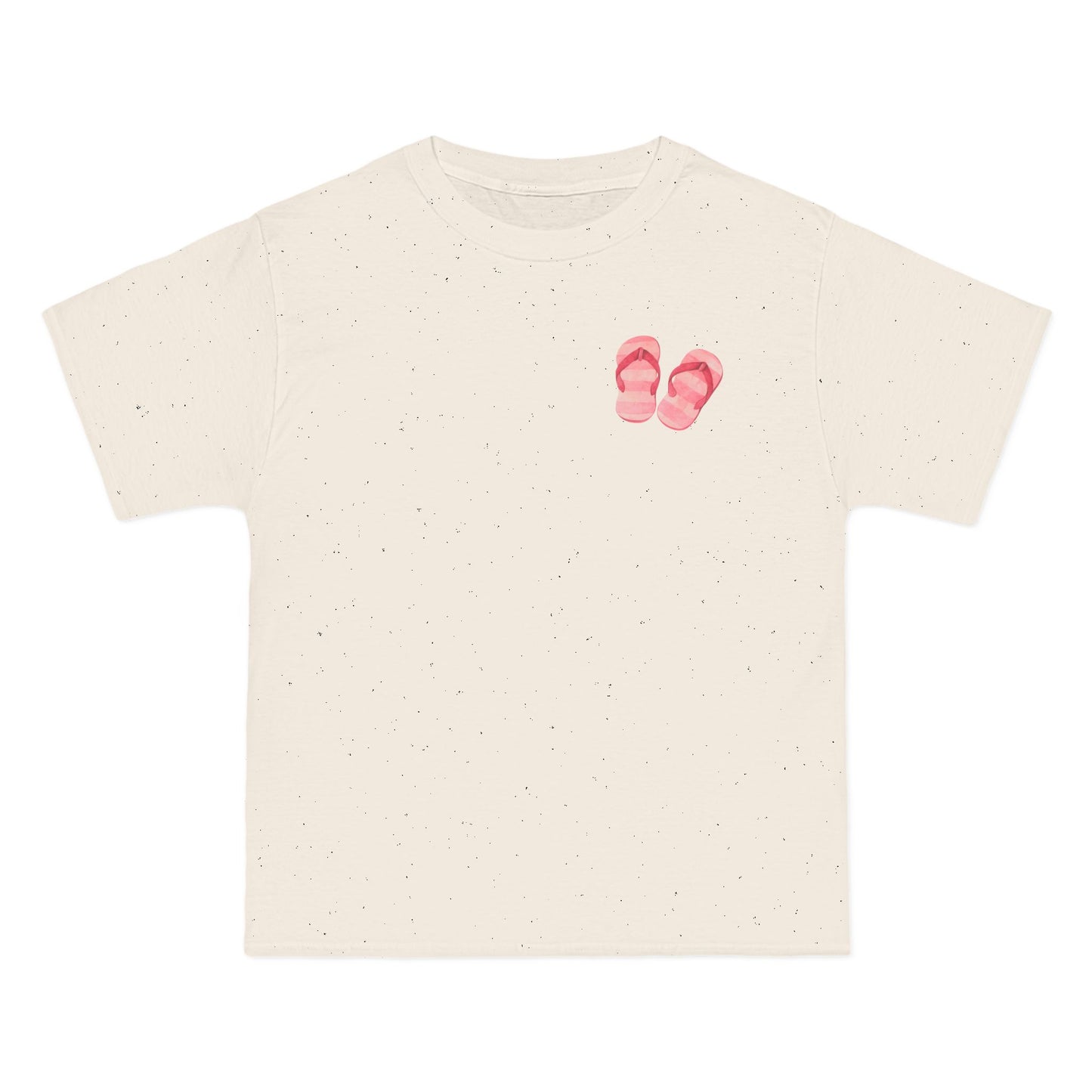 Pocket Flip-Flop T-Shirt — Minimal Pink Sandal Graphic Tee