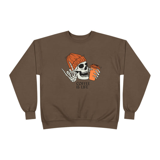 Coffee Is Life Skull Sweatshirt