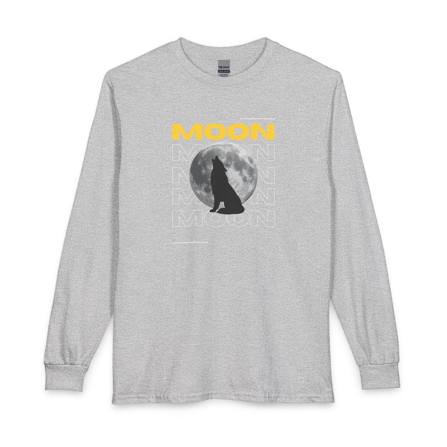 Graphic "MOON" Howling Wolf Shirt